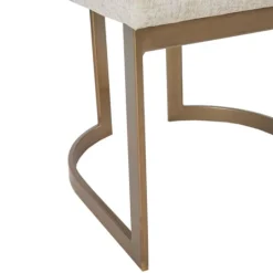 Kirkland's Home Cream And Gold Modern Dining Chairs, Set Of 2- Dining Chairs