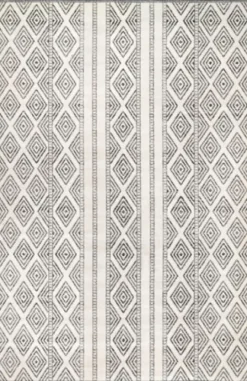 Kirkland's Home Cream And Gray Miriam Striped Outdoor Rug, 8X10- Outdoor Rugs