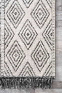 Kirkland's Home Cream And Gray Miriam Striped Outdoor Rug, 8X10- Outdoor Rugs