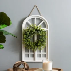 Kirkland's Home Cream Arch With Wreath- Wall Plaques