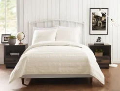 Kirkland's Home Cream Atmosphere Queen Quilt- Quilts