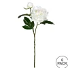 Kirkland's Home Cream Blooming Peony Stems, Set Of 6- Stems & Bouquets