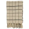 Kirkland's Home Cream Blue Plaid Throw Blanket- Blankets & Throws