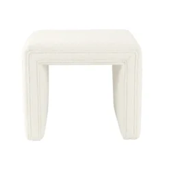 Kirkland's Home Cream Boucle Arch Ottoman- Benches & Ottomans