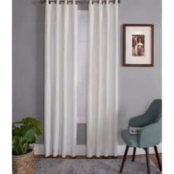 Kirkland's Home Cream Box Pleated Single Curtain Panel, 84 In.- Curtains & Drapes
