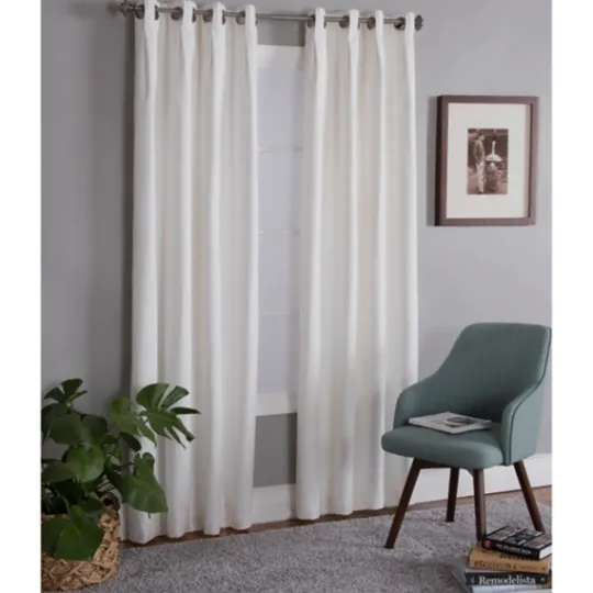 Kirkland's Home Cream Box Pleated Single Curtain Panel, 84 In.- Curtains & Drapes