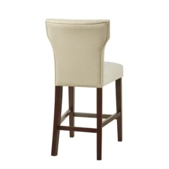 Kirkland's Home Cream Button Tufted Back Counter Stool- Bar Stools & Counter Height Stools