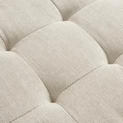 Kirkland's Home Cream Button Tufted Upholstered Storage Bench- Benches & Ottomans