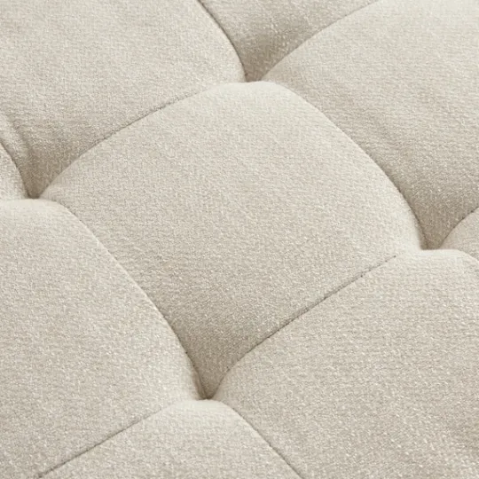 Kirkland's Home Cream Button Tufted Upholstered Storage Bench- Benches & Ottomans