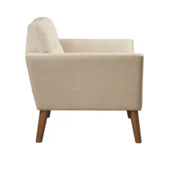 Kirkland's Home Cream Button Tufted Upholstered Accent Chair- Accent Chairs