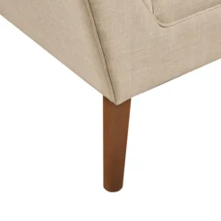 Kirkland's Home Cream Button Tufted Upholstered Accent Chair- Accent Chairs