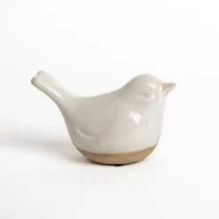 Kirkland's Home Cream Ceramic Bird Figurine- Statues & Figurines