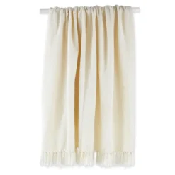 Kirkland's Home Cream Chenille Fringe Throw- Blankets & Throws