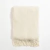 Kirkland's Home Cream Chenille Ribbed Throw- Blankets & Throws