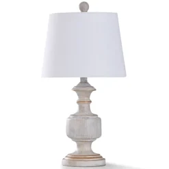 Kirkland's Home Cream Copper Malta Painted Table Lamp- Table Lamps