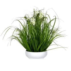 Kirkland's Home Cream Cosmos And Grass In White Pot, 21 In.- Arrangements & Greenery