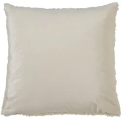 Kirkland's Home Cream Faux Lamb Fur Pillow- Pillows