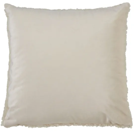 Kirkland's Home Cream Faux Lamb Fur Pillow- Pillows