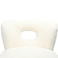 Kirkland's Home Cream Fluffy Wingback Accent Chair- Accent Chairs