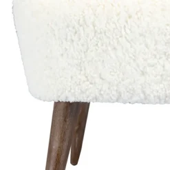 Kirkland's Home Cream Fluffy Wingback Accent Chair- Accent Chairs