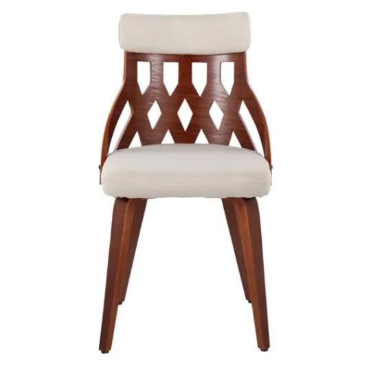 Kirkland's Home Cream Lattice Back 2-Pc. Dining Chair Set- Dining Chairs