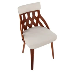Kirkland's Home Cream Lattice Back 2-Pc. Dining Chair Set- Dining Chairs