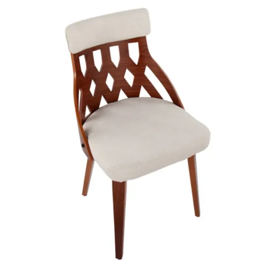 Kirkland's Home Cream Lattice Back 2-Pc. Dining Chair Set- Dining Chairs