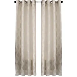 Kirkland's Home Cream Ogival Sheer Single Curtain Panel, 84 In.- Curtains & Drapes