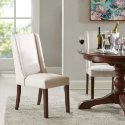 Kirkland's Home Cream Parson Dining Chairs, Set Of 2- Dining Chairs
