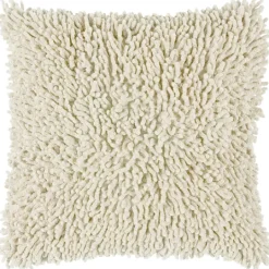 Kirkland's Home Cream Shag Pillow- Pillows