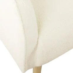 Kirkland's Home Cream Sherpa Upholstered Barrel Accent Chair- Accent Chairs