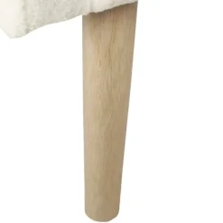 Kirkland's Home Cream Sherpa Upholstered Barrel Accent Chair- Accent Chairs