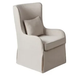 Kirkland's Home Cream Slipcovered Accent Chair- Accent Chairs