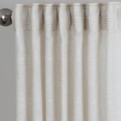 Kirkland's Home Cream Solid Pleated Single Curtain Panel, 84 In.- Curtains & Drapes