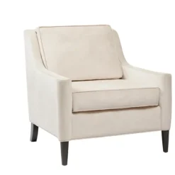 Kirkland's Home Cream Swoop Arms Upholstered Armchair- Accent Chairs