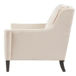 Kirkland's Home Cream Swoop Arms Upholstered Armchair- Accent Chairs