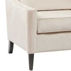 Kirkland's Home Cream Swoop Arms Upholstered Armchair- Accent Chairs