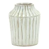 Kirkland's Home Cream Terracotta Ribbed Vase, 8 In.- Vases