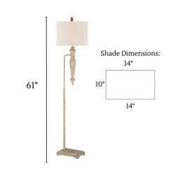 Kirkland's Home Cream Traditional Spindle Floor Lamp- Floor Lamps
