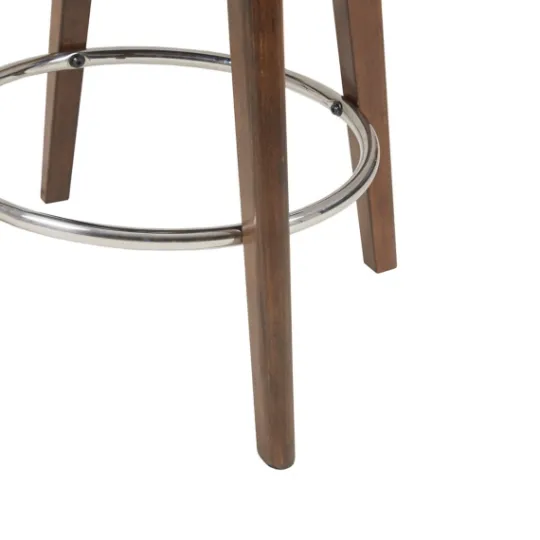 Kirkland's Home Cream Tufted Back Swivel Counter Stool- Bar Stools & Counter Height Stools