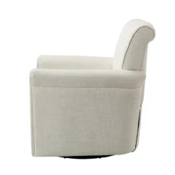 Kirkland's Home Cream Tufted Swivel Accent Chair- Accent Chairs