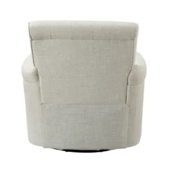 Kirkland's Home Cream Tufted Swivel Accent Chair- Accent Chairs