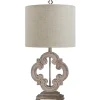 Kirkland's Home Cream Tuscany Sculptured Base Table Lamp- Table Lamps