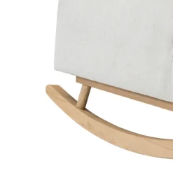 Kirkland's Home Cream Upholstered Wingback Rocking Chair- Accent Chairs
