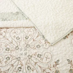 Kirkland's Home Cream Vintage Treasure King Bedspread- Bedspreads & Coverlets