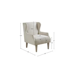 Kirkland's Home Cream Wingback Martha Stewart Accent Chair- Accent Chairs