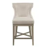 Kirkland's Home Cream Wingback Swivel Seat Counter Stool- Bar Stools & Counter Height Stools