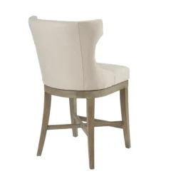 Kirkland's Home Cream Wingback Swivel Seat Counter Stool- Bar Stools & Counter Height Stools