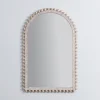 Kirkland's Home Cream Wood Beaded Arch Frame Mirror- Decorative Mirrors