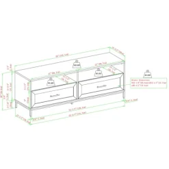 Kirkland's Home Cream Wood 2-Drawer Tv S D- Tv Stands & Media Consoles